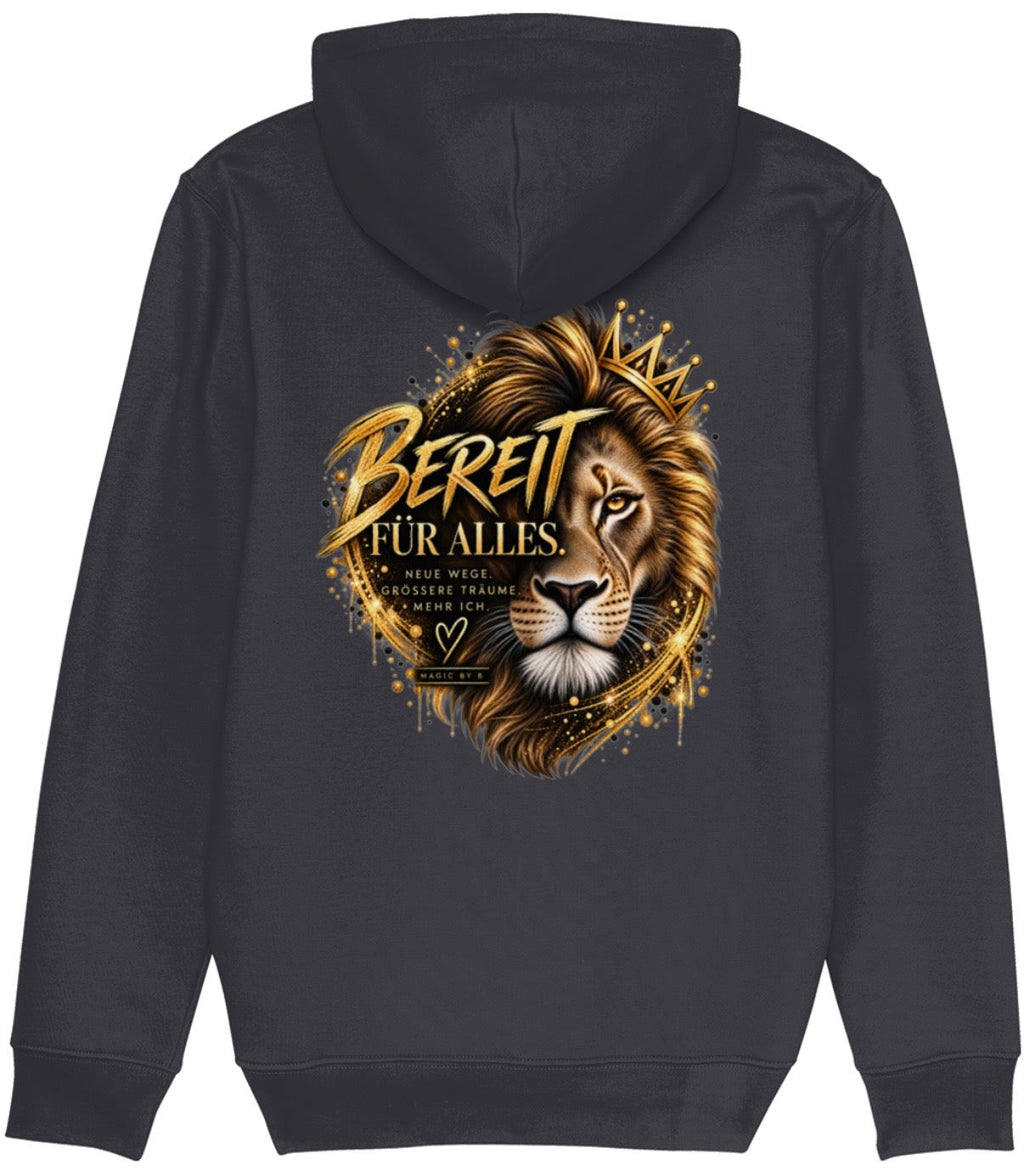BEREIT FÜR ALLES Hoodie Schwarz – Rückseite