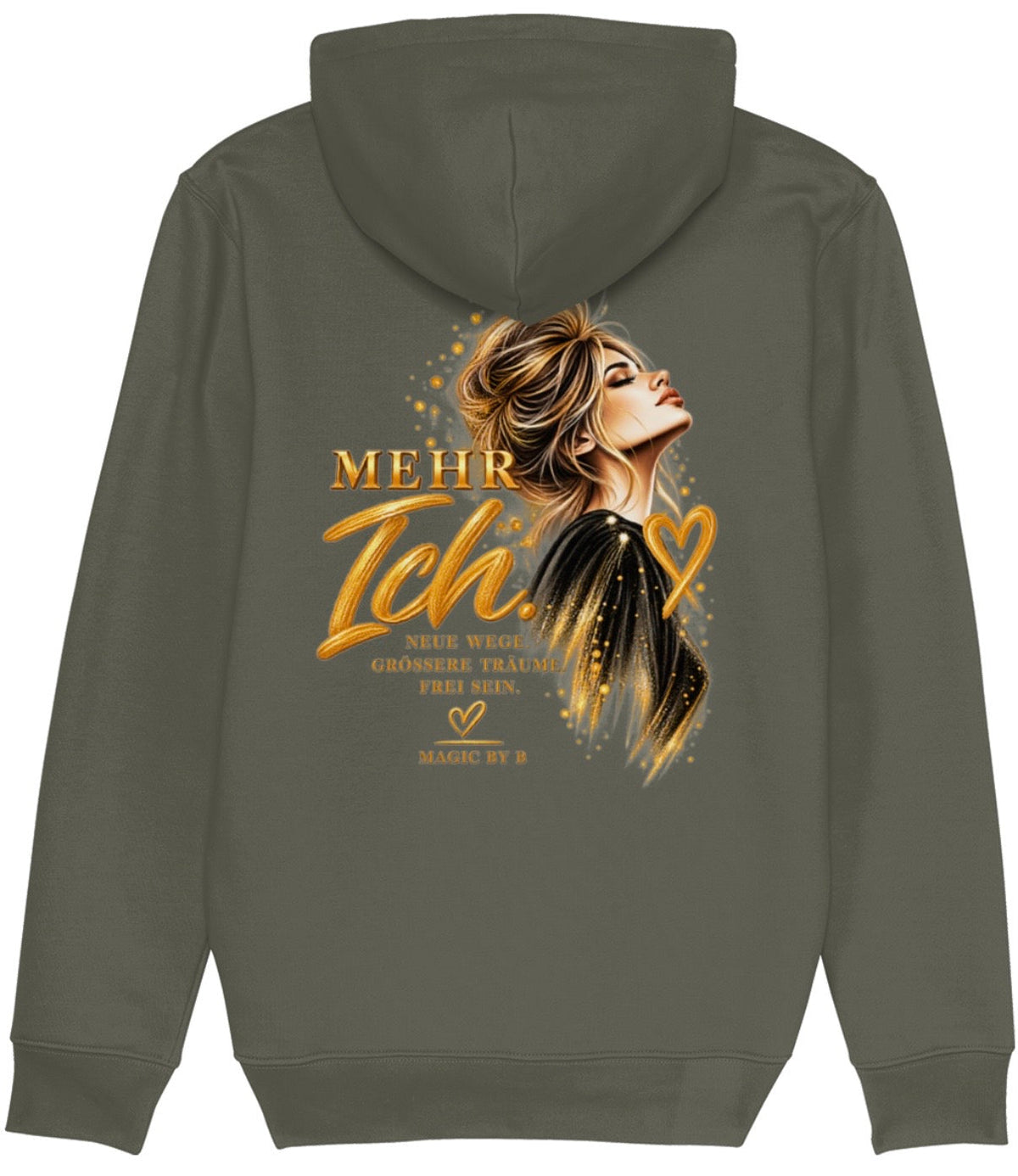 MEHR ICH Hoodie Khaki – Rückseite
