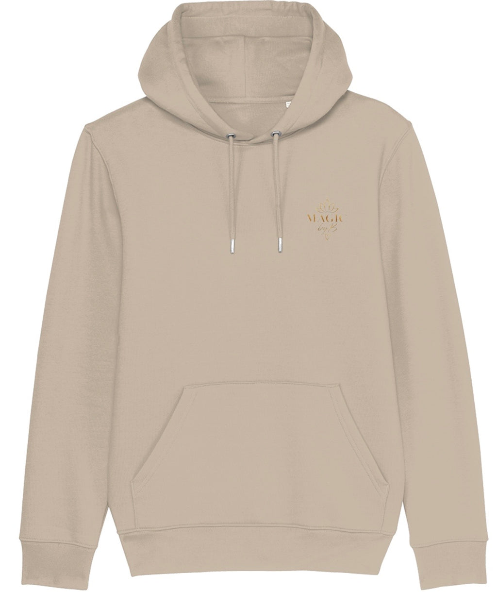 STRONGER THAN YESTERDAY Hoodie Wüstensand – Vorderseite