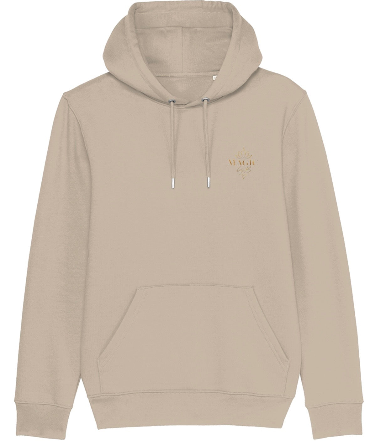STRONGER THAN YESTERDAY Hoodie Wüstensand – Vorderseite